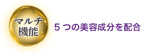 マルチ機能　5つの美容成分を配合