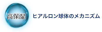 高保湿　ヒアルロン球体のメカニズム